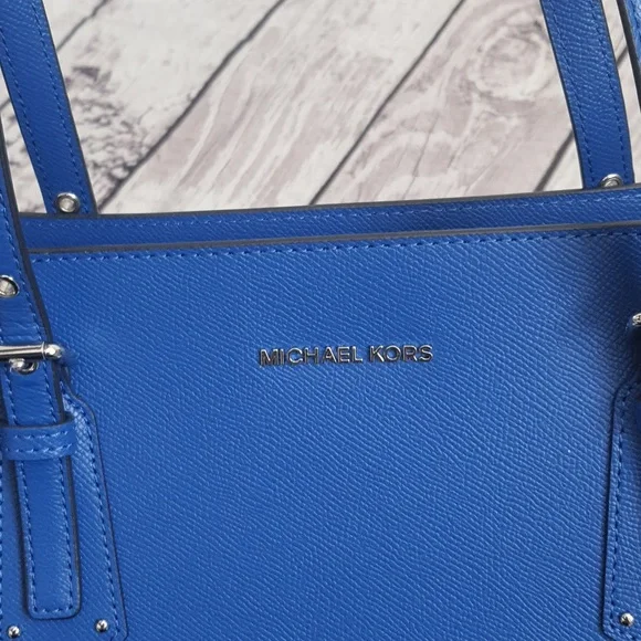 NWT Michael Kors Jet Set Large Saffiano Leather Tote Bag – Royal Blue - Picture 3 of 9
